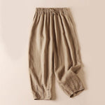 Buddha Stones Summer Small Flower Embroidery  Harem Pants With Pockets