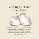 Buddha Stones "Sending Luck and Inner Peace" Cat's Eye Butterfly Bracelet Includes Gift Message Card