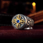 FREE Today: Spiritual Power Tibetan Cross Design Vajra Auspicious Clouds Copper Adjustable Ring