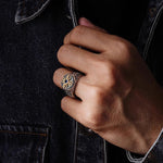 FREE Today: Spiritual Power Tibetan Cross Design Vajra Auspicious Clouds Copper Adjustable Ring