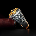 FREE Today: Spiritual Power Tibetan Cross Design Vajra Auspicious Clouds Copper Adjustable Ring