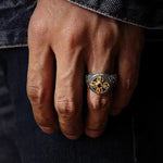 FREE Today: Spiritual Power Tibetan Cross Design Vajra Auspicious Clouds Copper Adjustable Ring