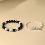 Buddha Stones 999 Sterling Silver Year Of The Horse Natural Black Obsidian Bodhi Seed Strength Bracelet
