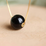 Buddha Stones 925 Sterling Silver Amber Round Bead Confidence Focus Pendant Necklace