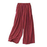 Buddha Stones Fall Dots Pattern High Waist Design Women's Wide Leg Pants With Pockets