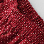 Buddha Stones Fall Dots Pattern High Waist Design Women's Wide Leg Pants With Pockets