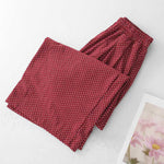 Buddha Stones Fall Dots Pattern High Waist Design Women's Wide Leg Pants With Pockets