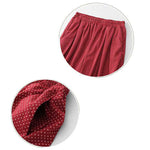 Buddha Stones Fall Dots Pattern High Waist Design Women's Wide Leg Pants With Pockets