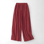 Buddha Stones Fall Dots Pattern High Waist Design Women's Wide Leg Pants With Pockets
