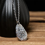 Buddha Stones Copper Kṣitigarbha Dizang Bodhisattva Compassion Pendant Necklace
