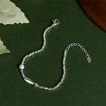 Buddha Stones Copper Plated Silver Koi Fish Pearl Luck Bracelet
