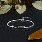 Buddha Stones Copper Plated Silver Koi Fish Pearl Luck Bracelet