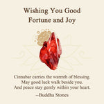 Buddha Stones "Wishing You Good Fortune and Joy" Cat Cinnabar Bracelet Includes Gift Message Card