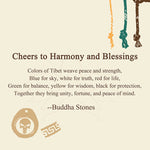 Buddha Stones "Cheers to Harmony and Blessings" Tibetan Rope Bracelet Includes Gift Message Card