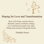 Buddha Stones "Hoping for Love and Transformation" Butterfly Bracelet Includes Gift Message Card