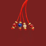 Buddha Stones Copper Plated 18k Gold Year Of The Horse Fu Character Red String Luck Braided Bracelet