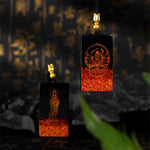 Buddha Stones Chinese Zodiac Natal Buddha Fu Character Lacquer Craft Sandalwood Pendant Necklace