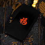 Buddha Stones Chinese Zodiac Natal Buddha Fu Character Lacquer Craft Sandalwood Pendant Necklace