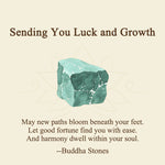 Buddha Stones "Sending You Luck and Growth" Cat Green Aventurine Necklace Includes Gift Message Card