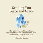 Buddha Stones "Sending You Peace and Grace" Blue Crystal Flower Bracelet Includes Gift Message Card