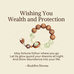Buddha Stones "Wishing You Wealth and Protection" Sappan Wood Bracelet Includes Gift Message Card