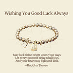 Buddha Stones "Wishing You Good Luck Always" Pure Copper Brass Bracelet Includes Gift Message Card