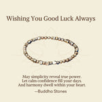Buddha Stones "Wishing You Balance and Strength" Brass Beads Bracelet Includes Gift Message Card