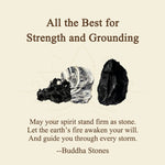 Buddha Stones "All the Best for Strength and Grounding" Obsidian Bracelet Includes Gift Message Card