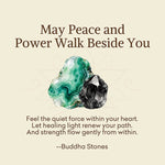 Buddha Stones "May Peace and Power Walk Beside You" Malachite Bracelet Includes Gift Message Card
