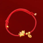 Buddha Stones 925 Sterling Silver Year Of The Horse Lucky Fortune Red String Strength Bracelet