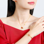 Buddha Stones 925 Sterling Silver Year Of The Horse Design Red Agate Confidence Earrings