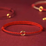 FREE Today: Luck Connection Small Peace Buckle Braided String Adjustable Bracelet Anklet