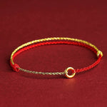 FREE Today: Luck Connection Small Peace Buckle Braided String Adjustable Bracelet Anklet
