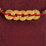 Buddha Stones Five Copper Coins Design Braided String Protection Bracelet Anklet