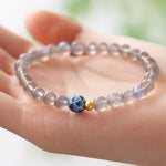 Buddha Stones Natural Moonstone Lotus Love Charming Bracelet