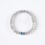 Buddha Stones Natural Moonstone Lotus Love Charming Bracelet