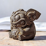 Buddha Stones Handmade Gold Swallowing Beast Iron Powder Rust Cast Resin Statue Home Decoration