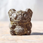 Buddha Stones Handmade Gold Swallowing Beast Iron Powder Rust Cast Resin Statue Home Decoration