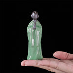 Buddha Stones Meditation Monk Ceramic Statue Serenity Home Decoration