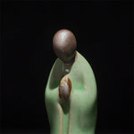 Buddha Stones Meditation Monk Ceramic Statue Serenity Home Decoration