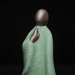 Buddha Stones Meditation Monk Ceramic Statue Serenity Home Decoration