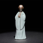 Buddha Stones Meditation Monk Ceramic Statue Serenity Home Decoration