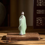 Buddha Stones Meditation Monk Ceramic Statue Serenity Home Decoration