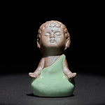 Buddha Stones Prayer Meditation Resting Monk Ceramic Statue Serenity Home Decoration