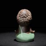 Buddha Stones Prayer Meditation Resting Monk Ceramic Statue Serenity Home Decoration