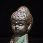 Buddha Stones Prayer Meditation Resting Monk Ceramic Statue Serenity Home Decoration