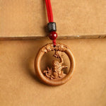 FREE Today: Ward Off Evil Spirits Peach Wood Chinese Zodiac Year Of The Horse Necklace Pendants