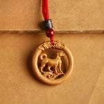 FREE Today: Ward Off Evil Spirits Peach Wood Chinese Zodiac Year Of The Horse Necklace Pendants