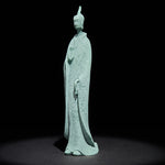 Buddha Stones Meditation Buddha Standing Statue Sandstone Home Decoration 3.8*6.5*17cm