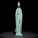 Buddha Stones Meditation Buddha Standing Statue Sandstone Home Decoration 3.8*6.5*17cm